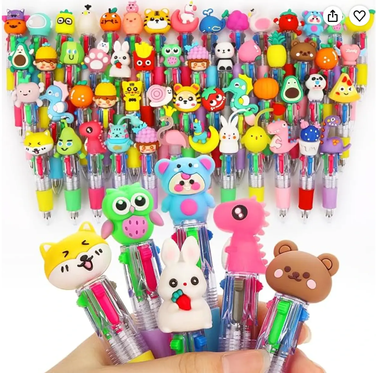 60Pcs Multicolor 4-in-1 Pens