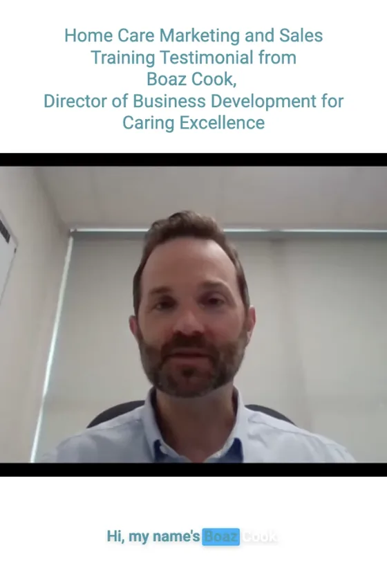 Boaz Cook, Director of Business Development, Caring Excellence, in a GoCarePro video testimonial