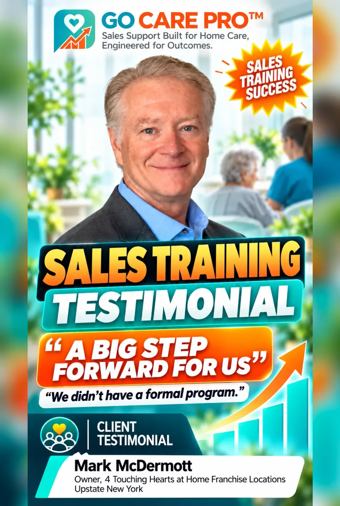 Mark McDermott, Owner, 4 Touching Hearts at Home franchise locations, Upstate New York, in a GoCarePro video testimonial