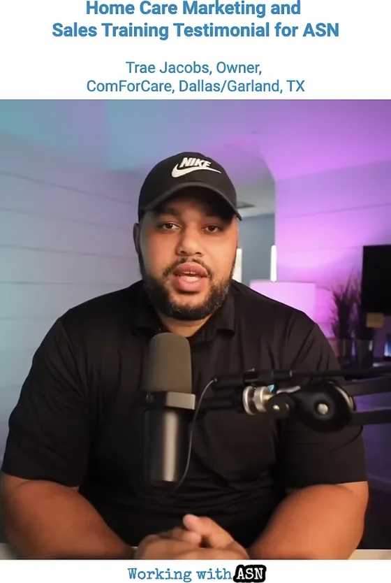 Trae Jacobs, Owner, ComForCare, Dallas/Garland, TX, in a GoCarePro video testimonial