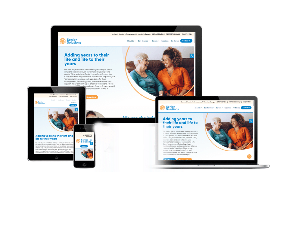 Explore the newly launched home care website design by Approved Senior Network for Senior Solutions Home Care. Optimal user experience for seniors and their families alike.