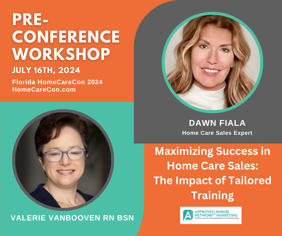 Fiala and VanBooven's session, titled "Maximizing Success in Home Care Sales: The Impact of Tailored Training," promises to deliver fresh, engaging, and highly relevant content tailored to the needs of today's home care professionals.