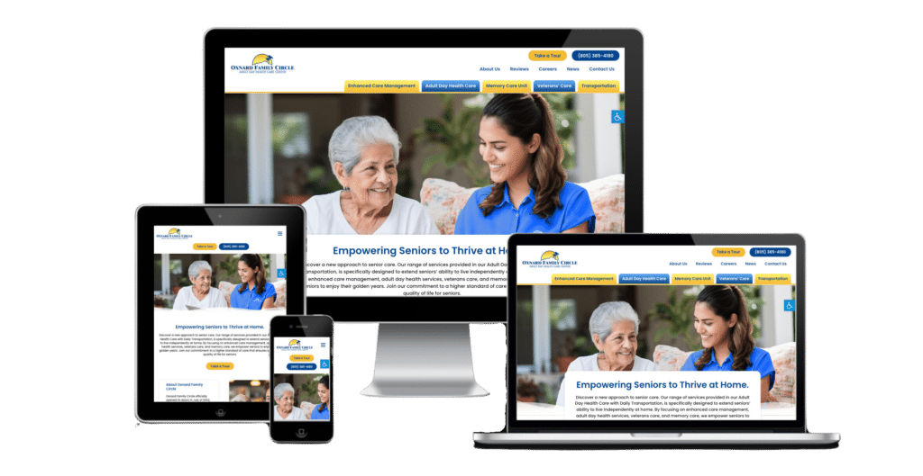 adult day care website design oxnard family circle