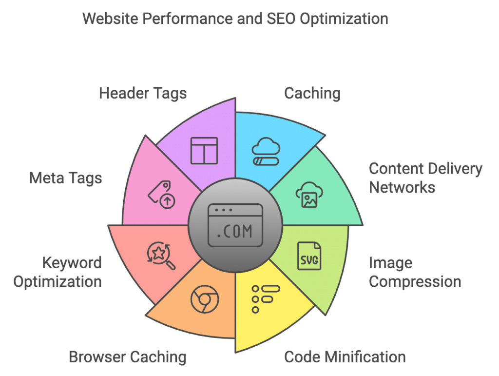 With a solid foundation in place, the website now requires optimization for performance and search engine ranking.